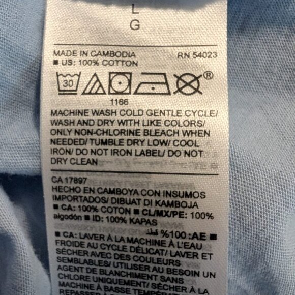 Old Navy baby blue sleeveless tank top shirt L Large 100% Cotton LIKE NEW - Picture 3 of 5